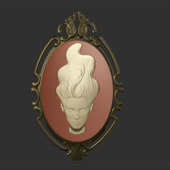 brooch.png Free STL file Lady Brooch・3D printer model to download, Dame-out-of-Time