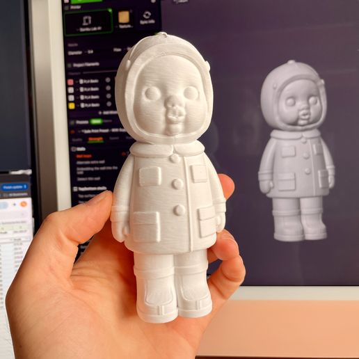 Space Baby Figure STL from Leggy Mambo album cover by CUD