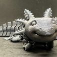 Bezaubernder Axolotl mit Gelenk, bedruckter Körper, einrastbarer Kopf, niedlicher Flexi