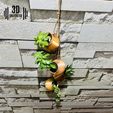 3.jpg STL file Dangling Decor Flowerpot・3D printer model to download