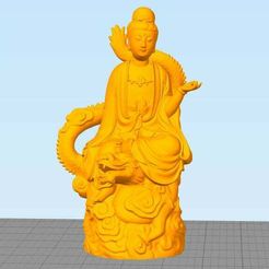 Snap6.jpg STL-Datei Dragon Guanyin kostenlos・3D-druckbare Vorlage zum herunterladen, stronghero3d