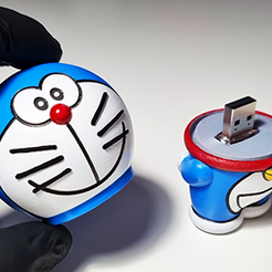 -최종.png Fichier 3D gratuit Étui USB Doraemon・Idée pour impression 3D à télécharger