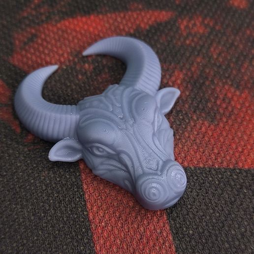 IMG_20260201_122743.jpg Taurus Zodiac Pendant – Bull Head Jewelry – CNC & 3D Print Ready – No Undercuts STL