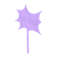 POW! cake topper v3.stl Pow Cake Topper (Sprechblase)
