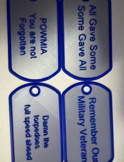 Military Dog Tags with Military Quotes