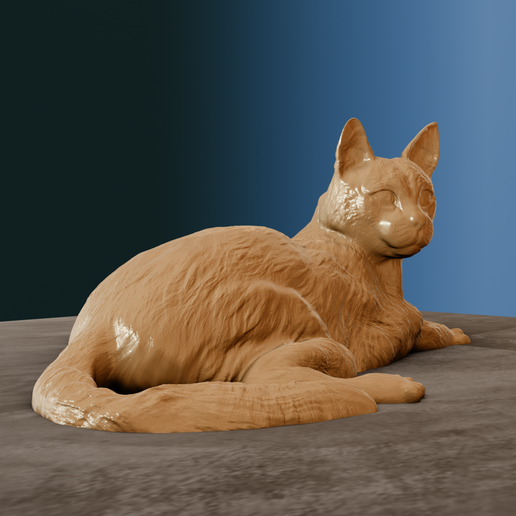 12.png Cat sitting stl