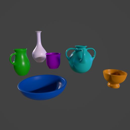 Pottery 6-Pack 3D model