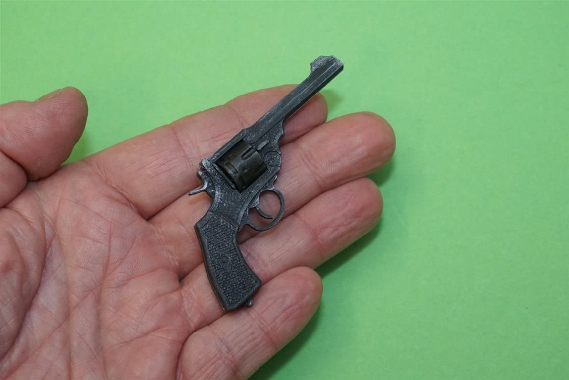 Revolver Scale Download STL file Webley Revolver - scale 1/4 • 3D printable object ・ Cults
