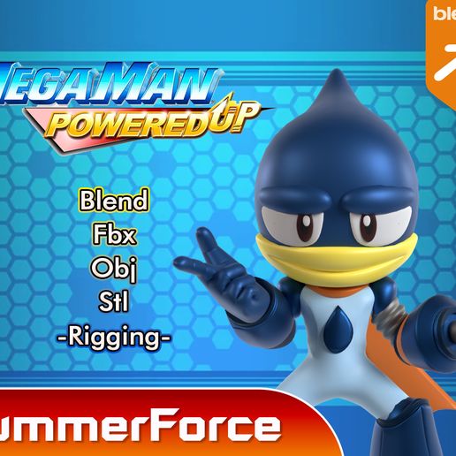 ⬆️ Oilman - Megaman Powered up・ STL File for 3D printing・Cults