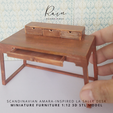 scandinavian-AMARA-inspired-LA-SALLE-DESK-miniature-furniture-9.png Miniature Amara-inspired La Salle Desk with IKEA-Inspired Jokkmokk Chair, Miniature Study Table With Chair, Miniature Office Desk