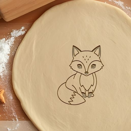 HS749-1.jpg Cute Fox Cookie Cutter, Biscuit Cutter