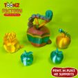 TOONZ PRINT.IN.PLACE NO SUPPORTS Flexi Print-In-Place Apple Worm Articulated
