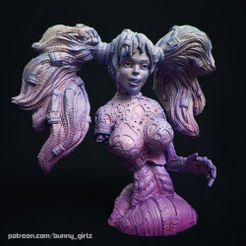 Vega_bust_01.jpg Archivo 3D gratis Busto de la ciberchica Vega・Modelo para descargar y imprimir en 3D