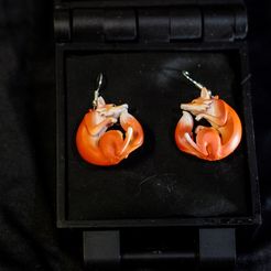 fox.jpg STL file Boucle d'oreille renard / Fox earing・3D printer model to download