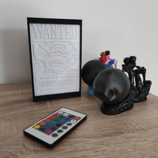 ONE PIECE LUFFY'S BOUNTY LITHOPHANE LED LAMP 3D model