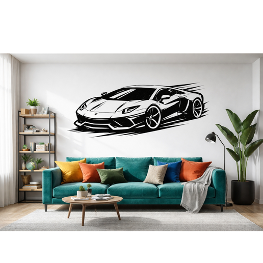 lamborghini aventador svj silhouette