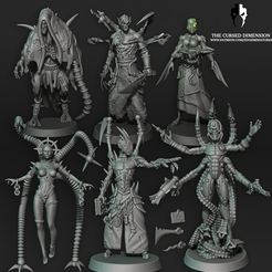 FW_All.png Archivo 3D Líderes de aquelarre - Todos los 6 juegos - Elfos malditos・Diseño de impresora 3D para descargar