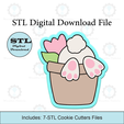 Etsy-Listing-Template-STL.png Bunny In Pot Cookie Cutter | STL File