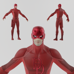 Portada.png OBJ file Daredevil Lowpoly Rigged・3D printer design to download