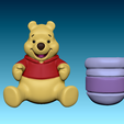 3.png Winnie the pooh pencil case and flowerpot or plant vase (bowl)
