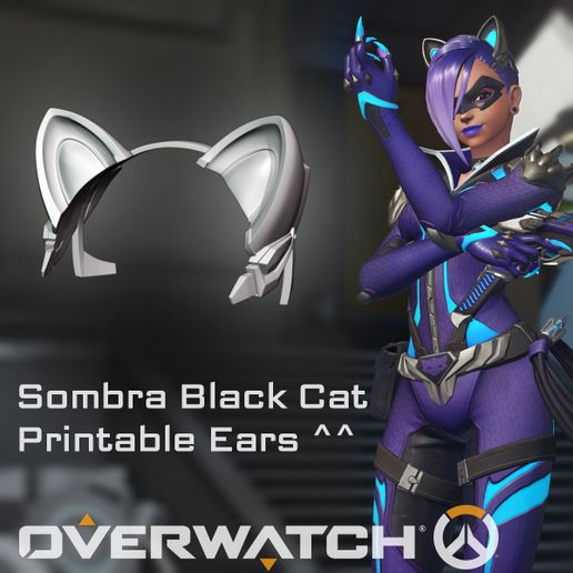 Sombra_first.jpg Overwatch Sombra schwarze Katze Ohren bedruckbar Cosplay