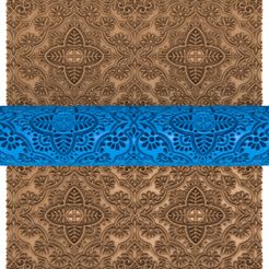 656666.jpg Fichier 3D rouleau d'argile à motifs orientaux / rouleau de poterie / rouleau d'argile à feuilles / imprimeur de motifs de fleurs・Design à télécharger et à imprimer en 3D
