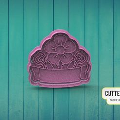 | CUTTERDESIGN Dy COOKIE CUTTER MAKER STL file Label with flowers Label with flowers・3D printer design to download, A_Q1988