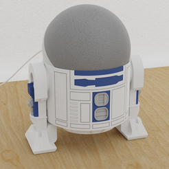 R2_HomeMini_Alexa_WH.png Archivo STL Soporte Dot 4 inspirado en R2-D2・Objeto imprimible en 3D para descargar
