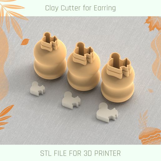 Squirrel Mini Cutter, Autumn Micro Clay Cutter, 3 Sizes 3D model
