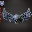 Skull_with_wings_v1_Bas_relief_1.jpg Skull with wings v1 Bas relief home decoration