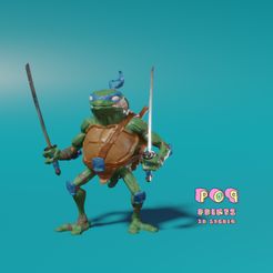 Leo0.jpg STL file Leonardo - Teenage Mutant Ninja Turtle・3D printer model to download