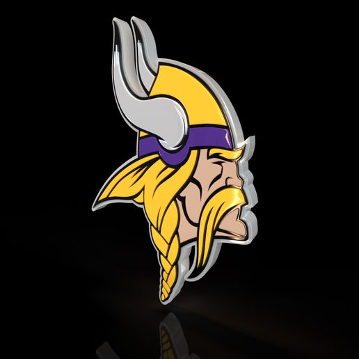 Minnesota Vikings NFL Football Team Logo 3D Model