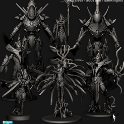 2023_11_TechElves_GodsandTitanknights_All.png Tech Elves - Gods and TitanKnights + Cursed Elf TitanKnight