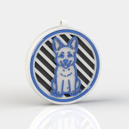 piesek-F.jpg Modular Scent Diffuser Keychain / Car Air Freshener - Dog
