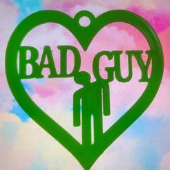 Bad Guy.jpeg STL file BUD GUY earring・Model to download and 3D print