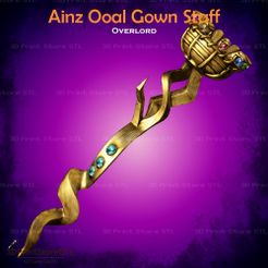 1.jpg Ainz Ooal Gown Staff from OverLord - Fan Art 3D print model 3D print model
