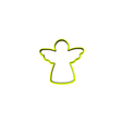 angel.png 3D Printed Angel Cookie Cutter, .STL Design for 3D Printers - Baking Adventure & Unique Treats