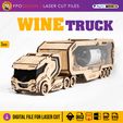 portada-maverick3.jpg Trailer con remolque madera caja para vino planos para corte láser, contiene guía de armado caja regalo guardar vino CDR png svg eps camión