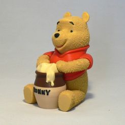 pooh angle1.jpg Free 3D file Winnie the Pooh・3D printing idea to download