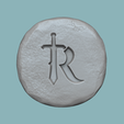 rs 1.png Runescape Symbol - Rune - STL Keychain