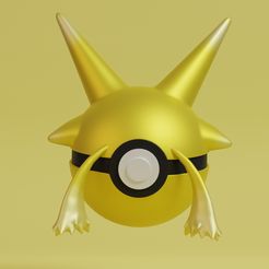 pokeball-alakazam-render.jpg Файл STL Покебол покемона Алаказама・Идея 3D-печати для скачивания