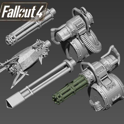 mini gun / Shredding minigun 3d model fallout 4