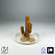 Cactus-Ring-Holder-02.png STL file Cactus Jewelry Organizer・3D printing design to download