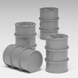fuel_drums_1.jpg German WWII fuel pack - 1/35 fuel drums and jerrycans