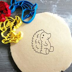 hedgehog.jpg STL file Hedgehog Cookie Cutter・Model to download and 3D print