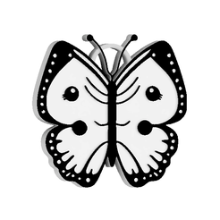 cute-butterfly-4.png Archivo STL Llavero mariposa Premium・Objeto de impresión 3D para descargar