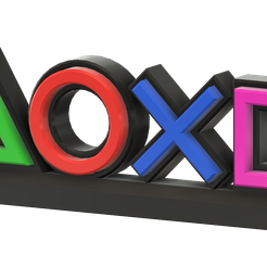 PlayStation-Logo-Mix-Front-v1.png STL file PlayStation Symbol Stand・3D printing template to download