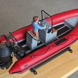 BOAT-WITH-OPTIONAL-LEANING-POST.jpg RC Center Console Rigid Inflatable Boat RIB Upgraded Componenets