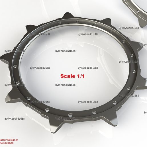 🐅 Tiger II (King Tiger) Drive Sprocket Gear Ring_B.(STL-1)・ STL File ...