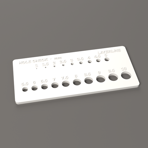 Hole Check – Hole Diameter Tolerance Test (1–10 mm)